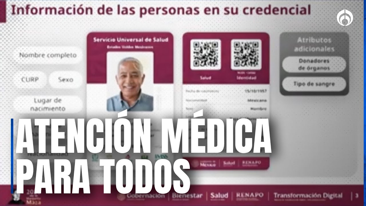Así funcionará la credencial del Servicio Universal de Salud, física y digital