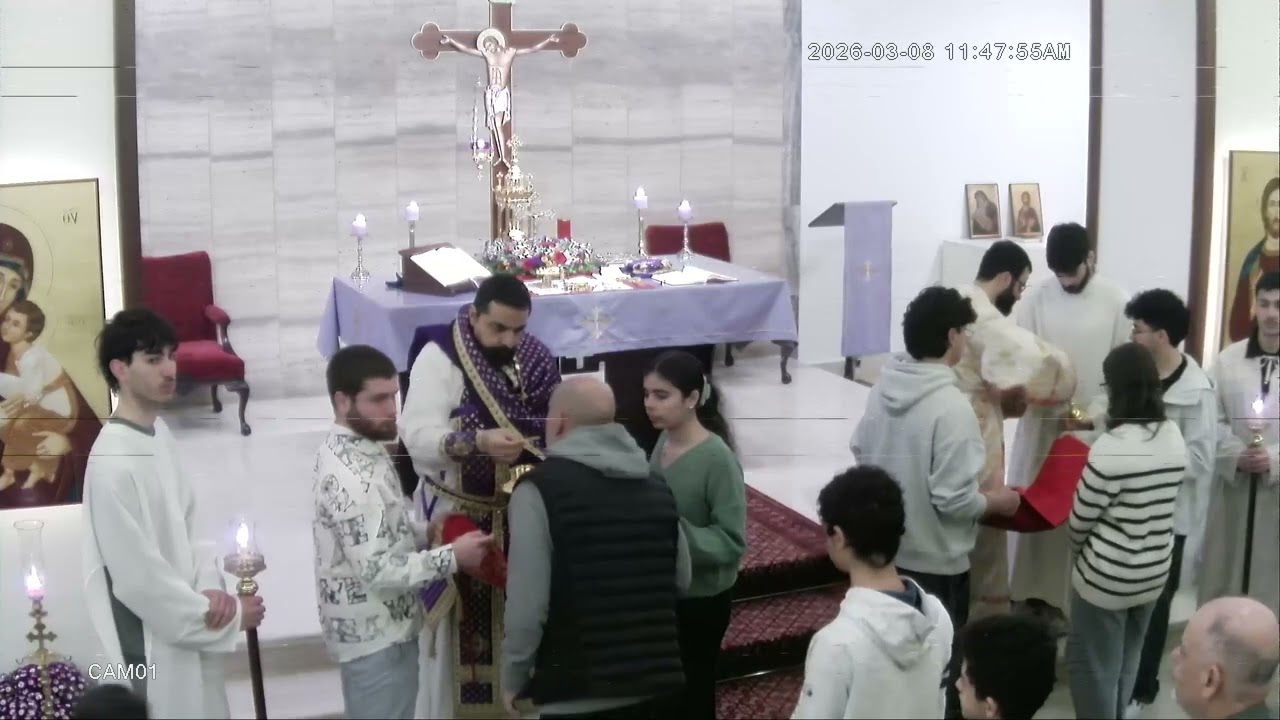 طروبارية إن الله معنا خلال المناولة في قداس يوم الأحد في 8-3-2026