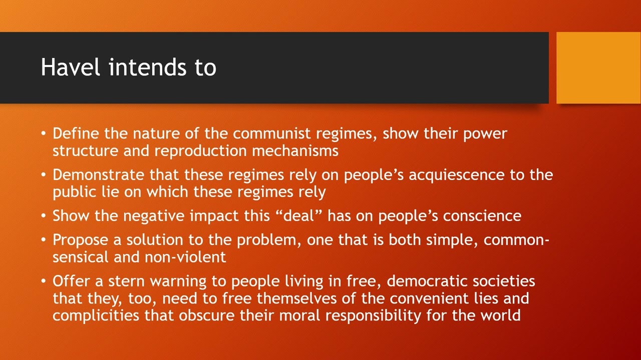 Vaclav Havel The Power of the Powerless
