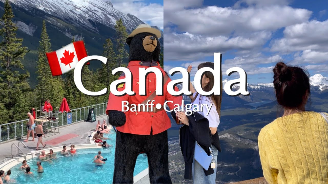 Canada Ep.4🚡| 밴프 핫스프링스가서 온천하고 곤돌라 타고 캔모어, 캘거리까지 구경하기🏔️