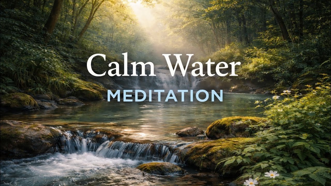 Calm Water Meditation 🌊 | Flowing Stream Sounds for Deep Relaxation & Inner Peace (1 Hour)