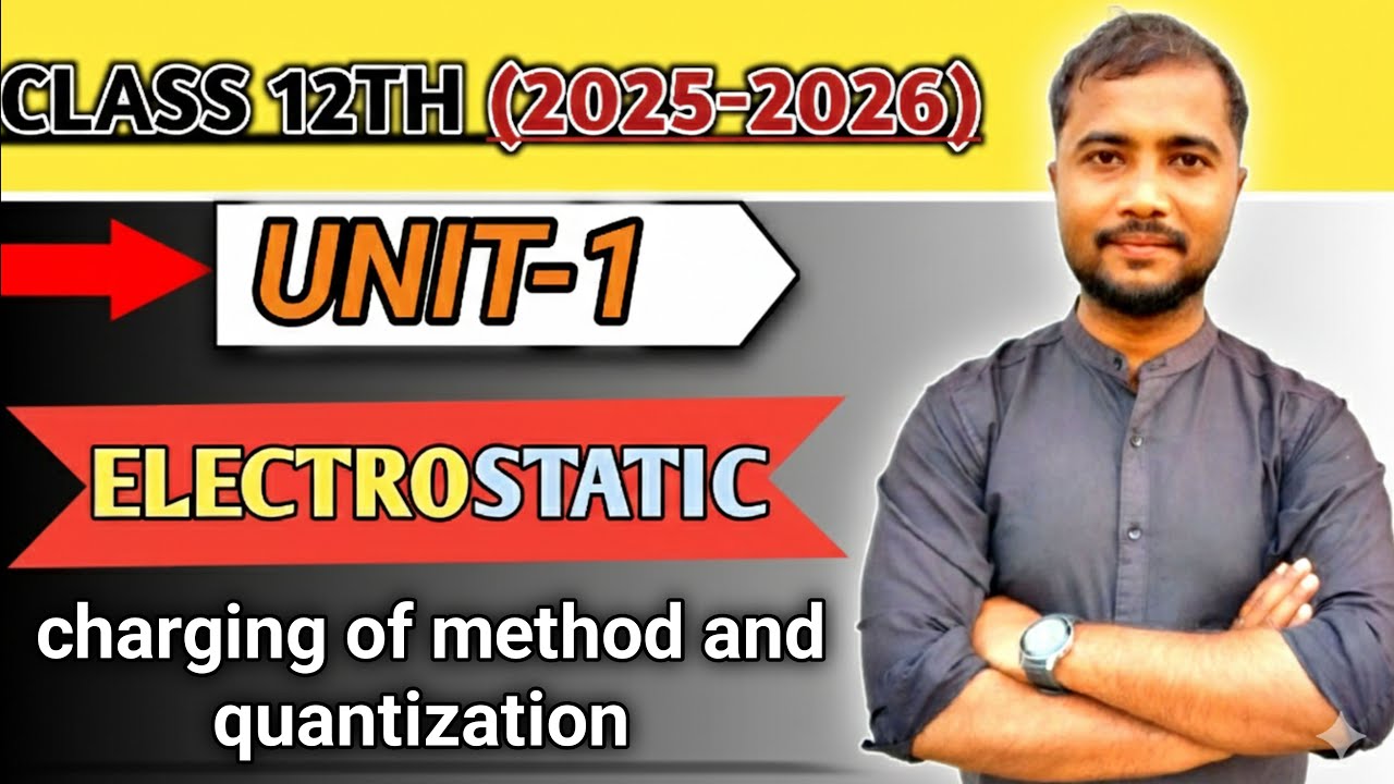 Electrostatics – Charging Methods & Quantization (Unit‑1 | Class 12 Physics)#live