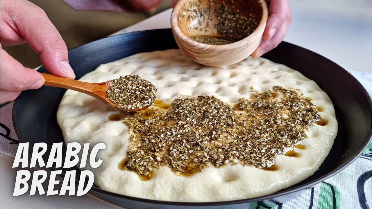How to make an easy Zaatar Manakeesh bread | Za'atar Manakish Recipe
