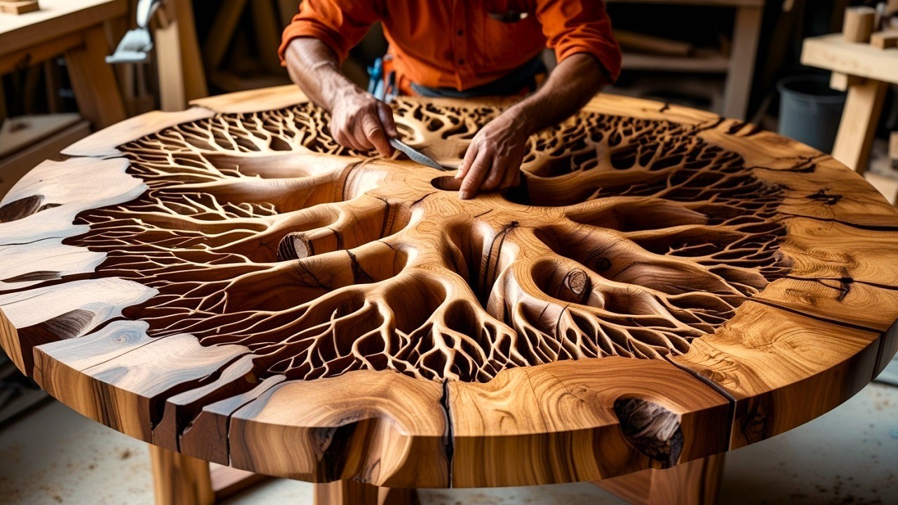 You Won't Believe: This Gorgeous Epoxy Resin Table Was Fire Forged From Multiple Planks Of Wood!
