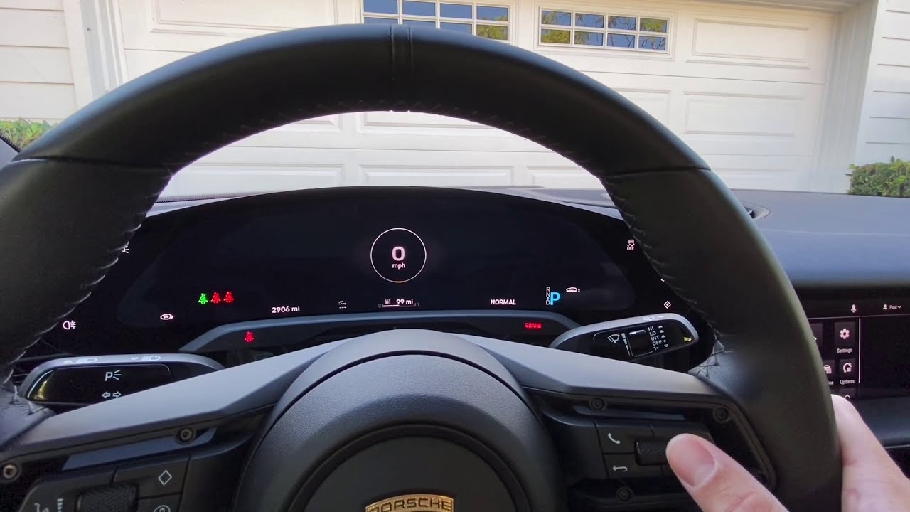 Как управлять и настраивать цифровую приборную панель в Porsche Taycan
