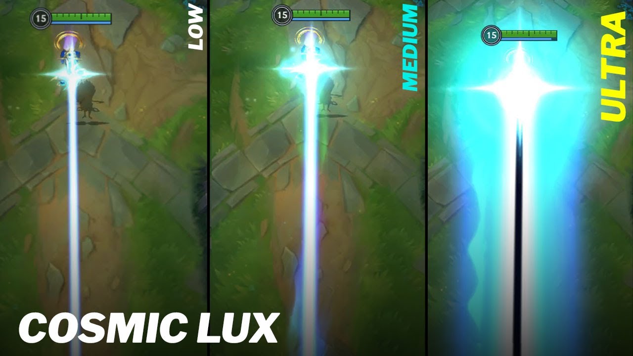 Lux Cosmic low to Ultra Graphics Effects Comparison Wild Rift