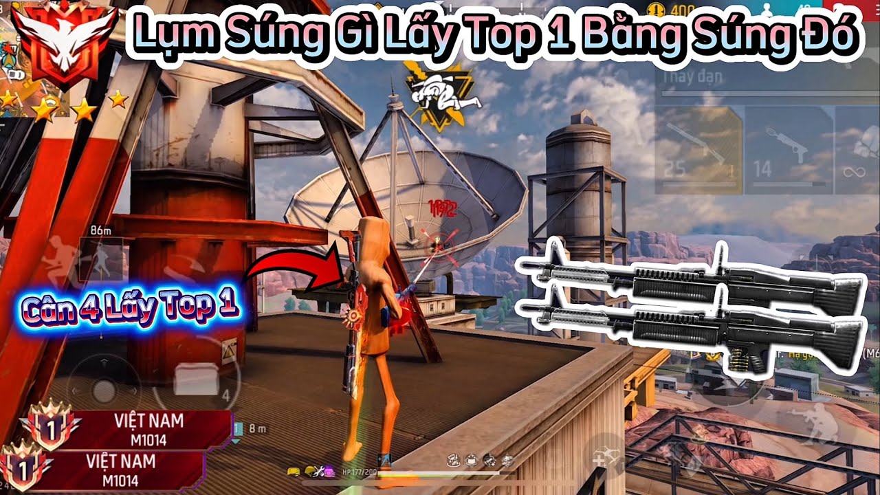CULÌ Thử Thách Lụm Được Súng Gì Đầu Tiên Lấy Top 1 Bằng Súng Đó - Cái Kết Cân 4 Lấy Top 1 Quá Căng!