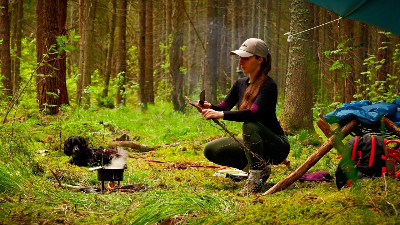 Solo Girl Camping Gone Wrong in Scandinavia 🌲 24 Hour Survival Challenge | ASMR 🔥