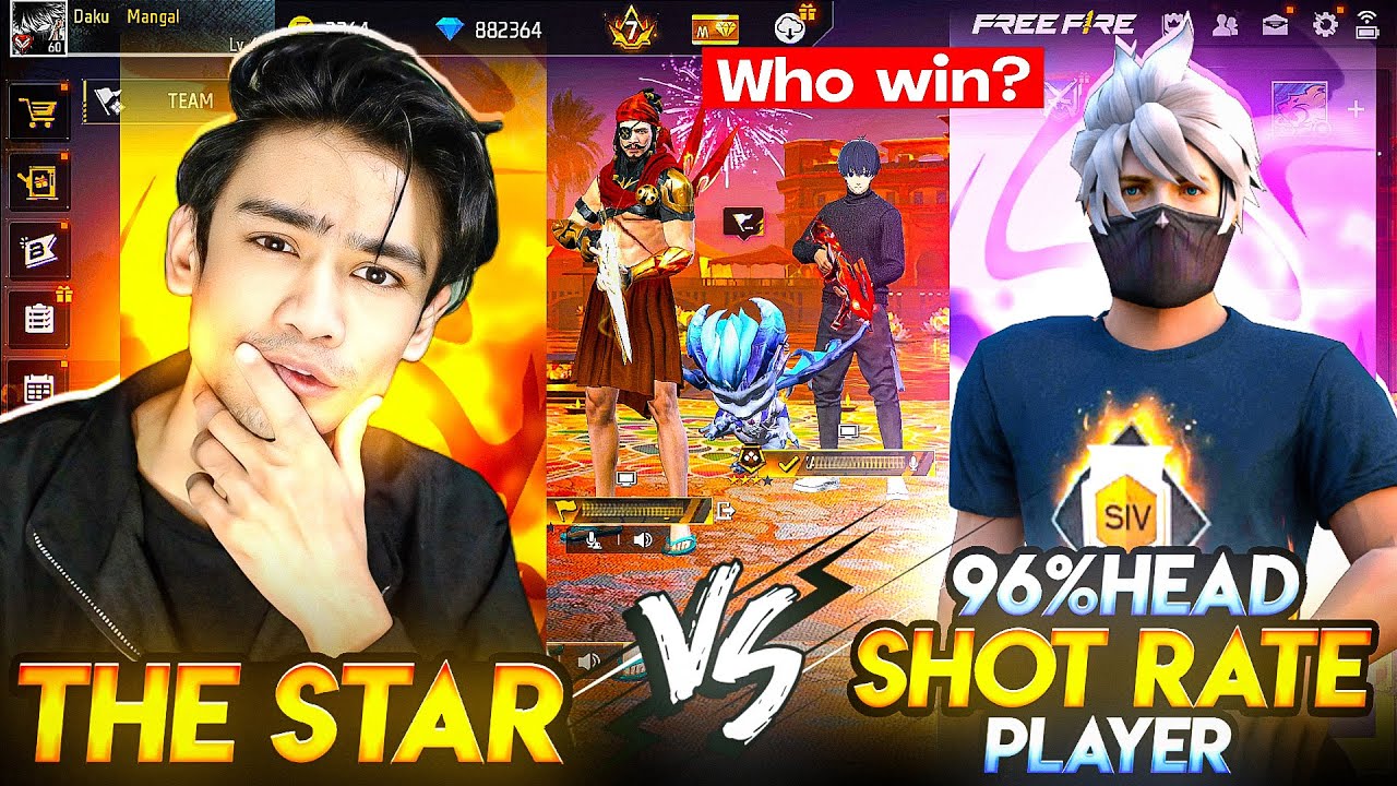 THE STAR VS 96% HEADSHOT RATE PLAYER || THE STAR