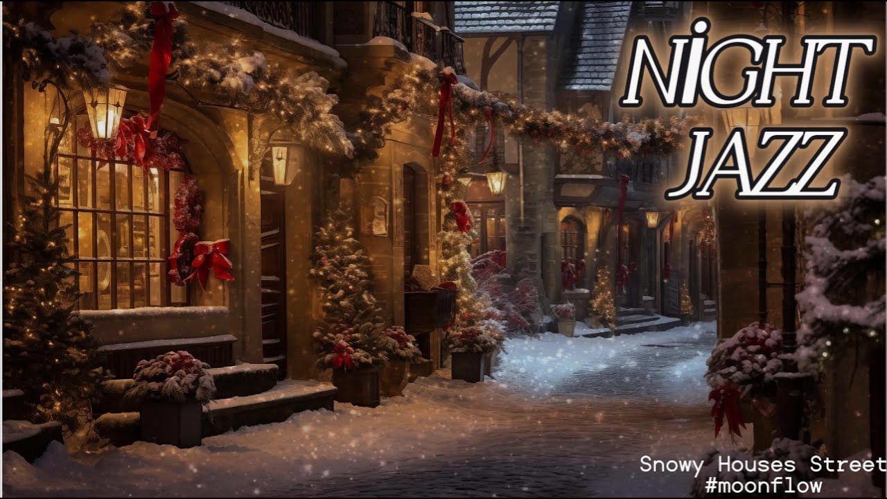 Night Jazz Café ❄️ Cozy Winter Cabin Ambience | Soft Jazz Music for Relax, Sleep & Study (4K)