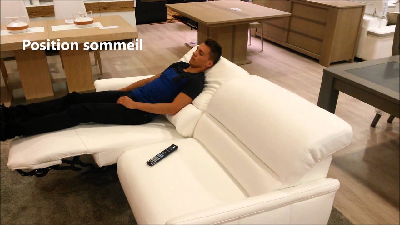 Canapé Cuir Relaxation Rémus 180cm - Magasin Meubléa Nort-Sur-Erdre