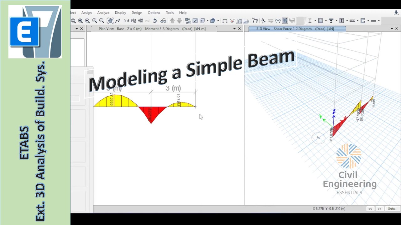 Моделирование простой балки &mdash; ETABS Building Analysis and Design