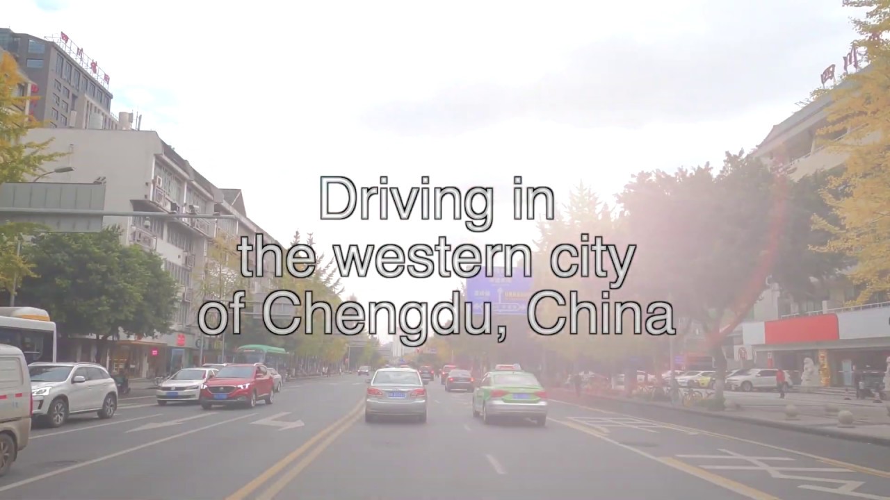 Driving in the western city of Chengdu, China