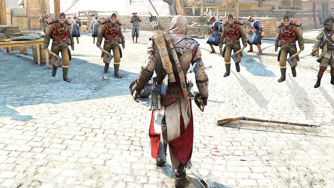Assassin's Creed 3 Master Assassin Connor Combat Rampage, Bear Fights & Free Roam