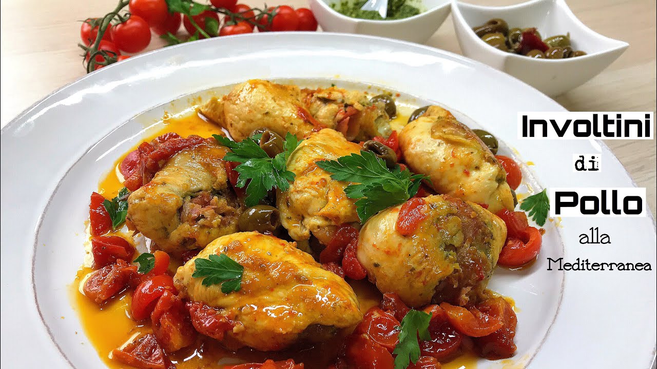 INVOLTINI DI POLLO ALLA MEDITERRANEA ricetta facile MEDITERRANEAN CHICKEN ROLL - Tutti a Tavola