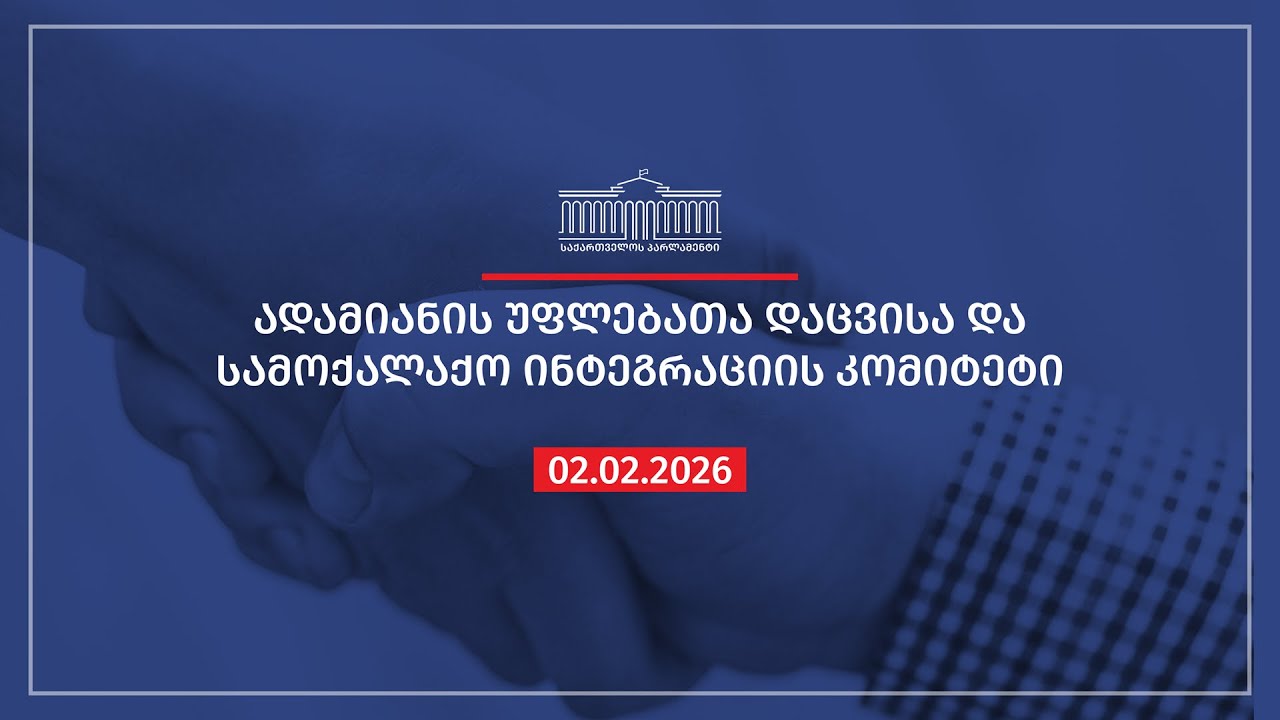 ადამიანის უფლებათა დაცვისა და სამოქალაქო ინტეგრაციის კომიტეტის სხდომა - 02.02.2026