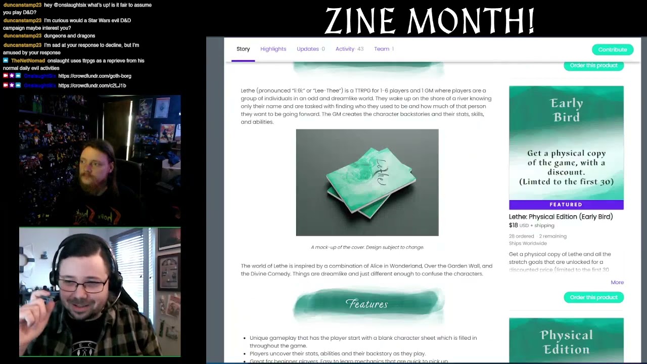 Highlight: Lethe RPG w/ Chris Legge (Lumberwood Studios)