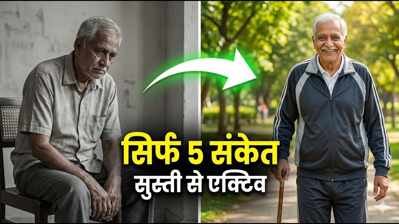60🧑‍🦳 की उम्र में 25 💪जैसी ऊर्जा? ✅बस ये 5 संकेत पहचान लो! ✅💯⚡बुढ़ापा या बीमारी?❌