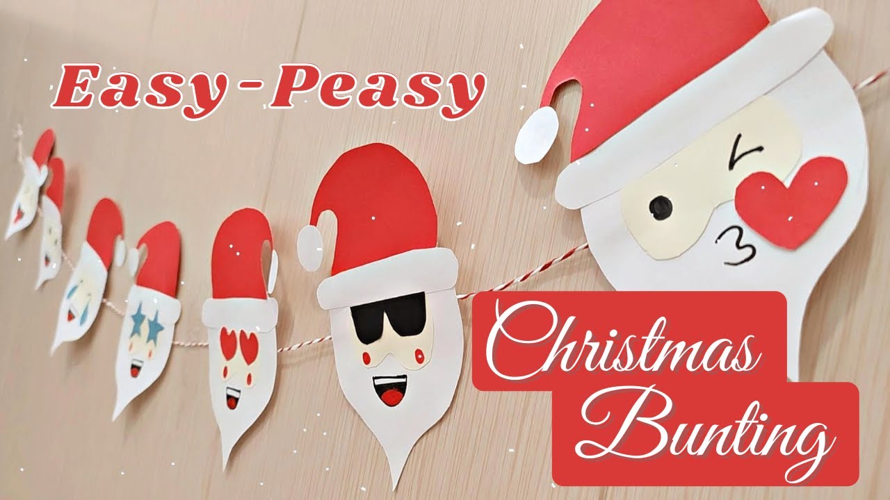 Diy Christmas Buntings | 5 min Craft | Christmas Decoration Ideas