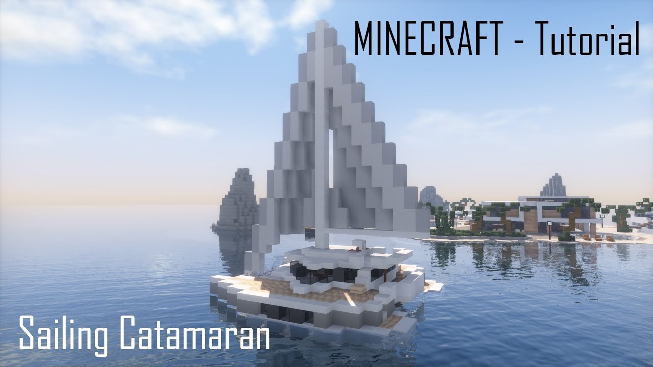 Minecraft Sailing Catamaran - Tutorial (Exterior)