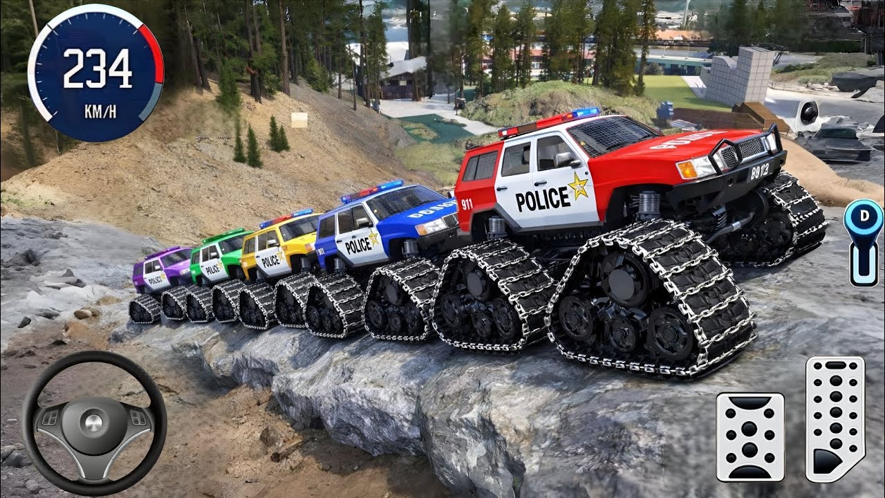 Juegos De Carros - Police Monster Truck Impossilbe Driver #14- US Car Stunts Racing Android Gameplay