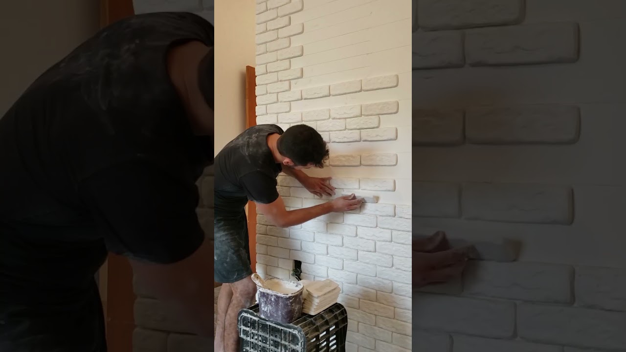 Instalando tijolinho de gesso com perfei&ccedil;&atilde;o