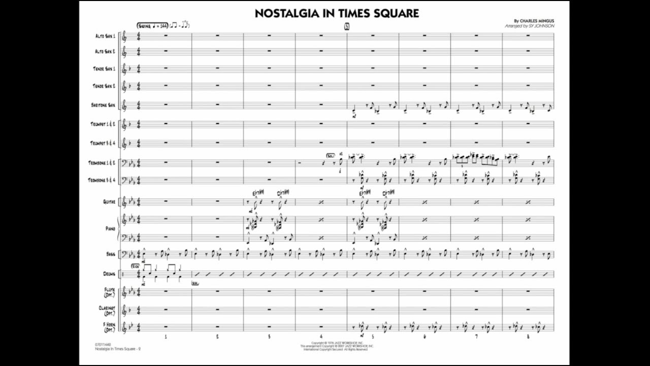 Nostalgia in Times Square by Charles Mingus/arr. Sy Johnson