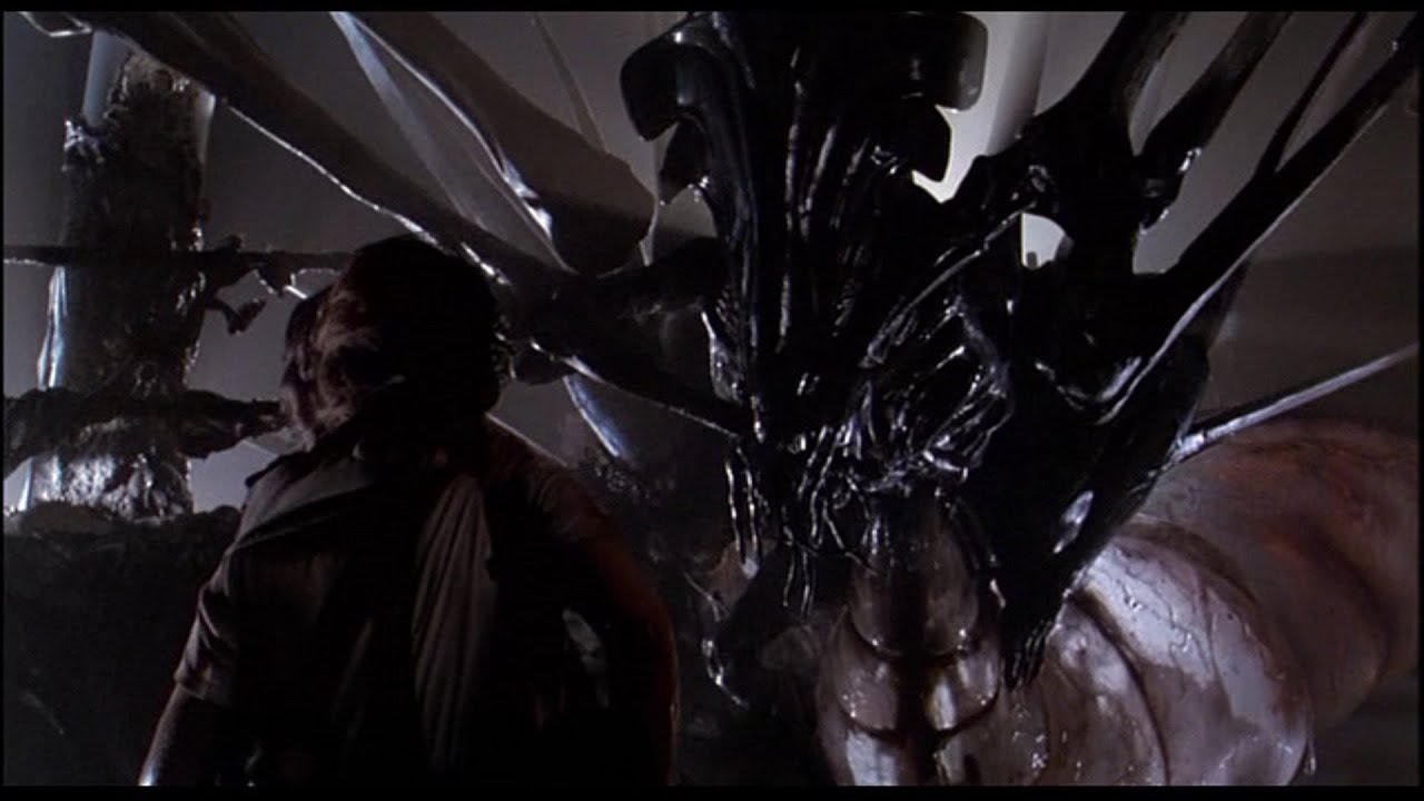 aliens egg chamber and queen scene HD