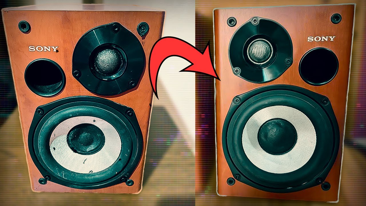 Old and Damaged Hi-Fi Speaker Restoration | restore and reuse Sony/SS-CCPZ1