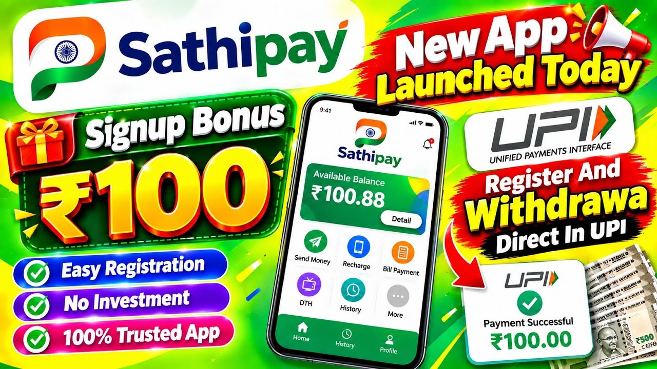 🤯New Launch Today 🔥 | Signup Bonus Up To ₹100+ | Instant UPI Withdrawal | New Earning App 2026🎯