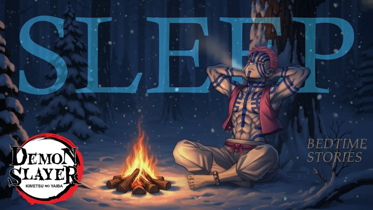 Fall Asleep by the Campfire with Akaza | Demon Slayer Sleep Story & Warm, Comforting Ambience