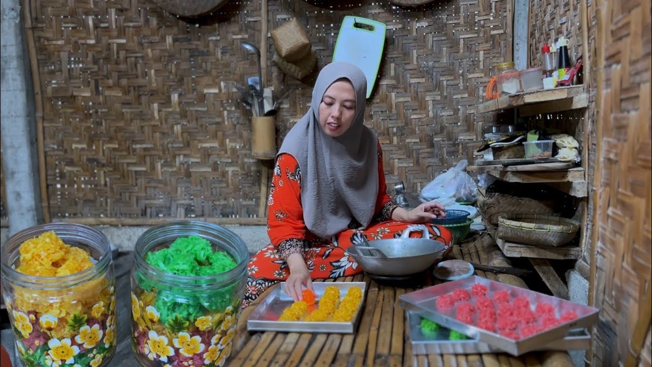 Membuat kue lebaran,kembang gula,satu buah kelapa jadi dua toples | keluarga ndeso 