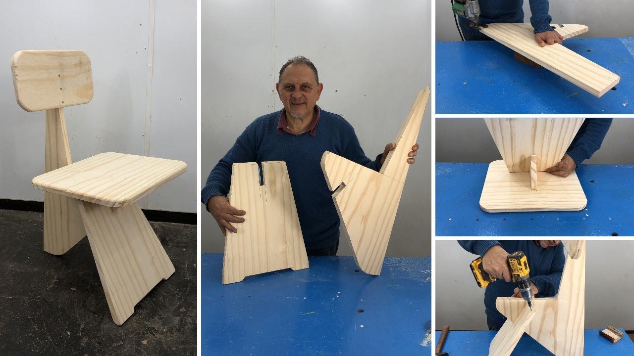 Silla moderna muy Bonita y Fácil de hacer - Tutorial de carpintería