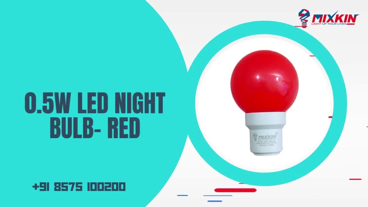 0.5W LED Night Bulb- Red Color