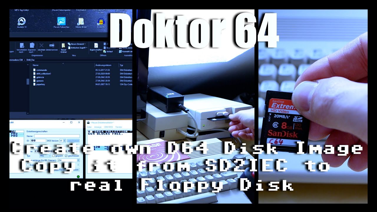 Doc64 #20 | Commodore C64 | Create own D64-Diskimages (SD2IEC) and copy to real floppy disk