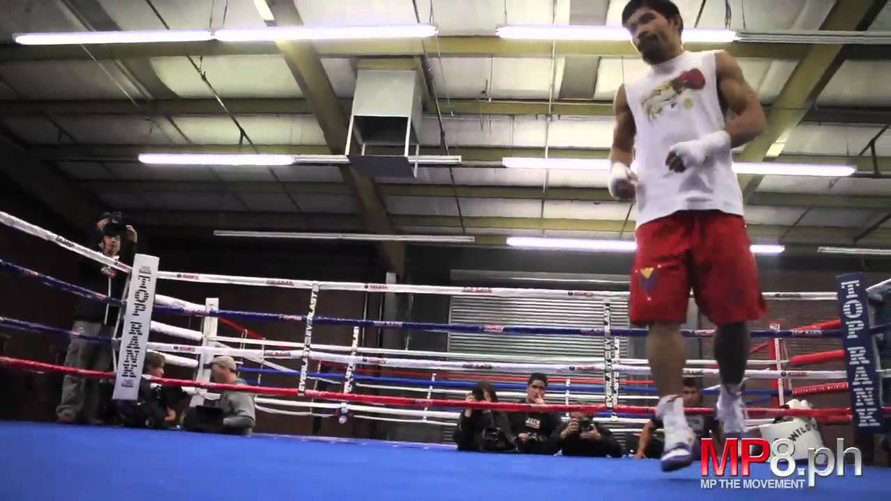Manny Pacquiao - Manny Pacquiao Hits the Top Rank Gym in Las Vegas