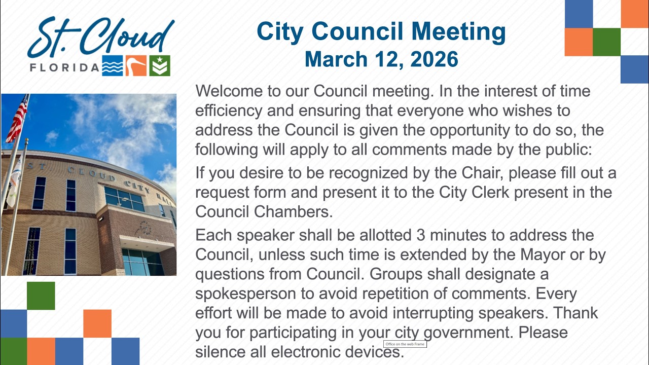 City of St. Cloud, FL - City Council Meeting - March 12, 2026