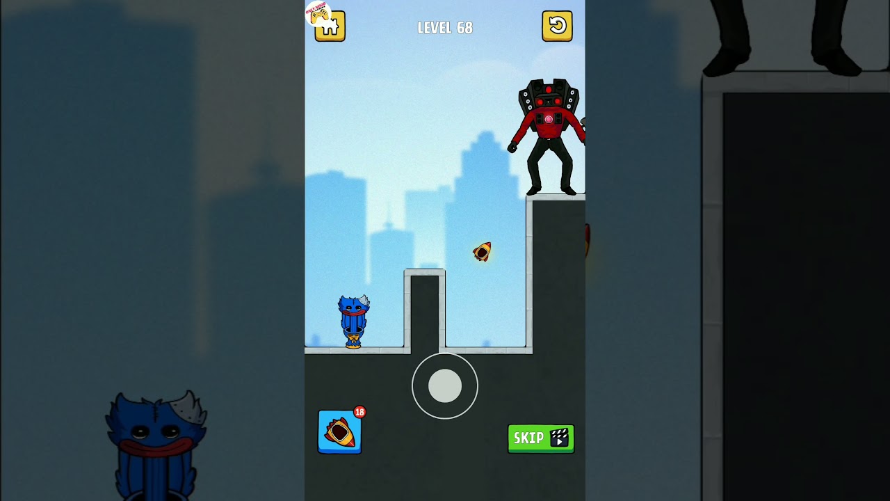 Toilet Monster: Move Survival Levels 67 - 68 (Android, iOS) #shorts #ToiletMonster #skibiditoilet
