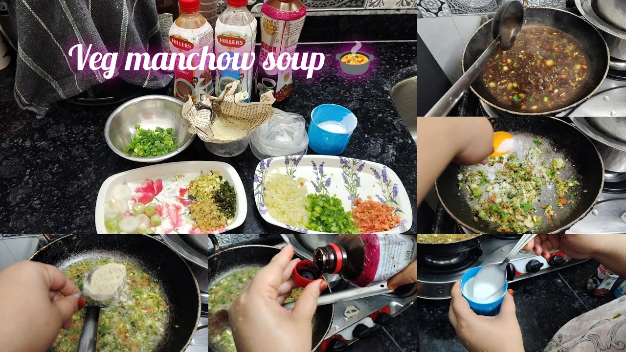 Veg manchow soup 🍲🍲🍲🍲🍲 वेज मनचौ सूप एक बार इस तरीके से जरूर बनाएं