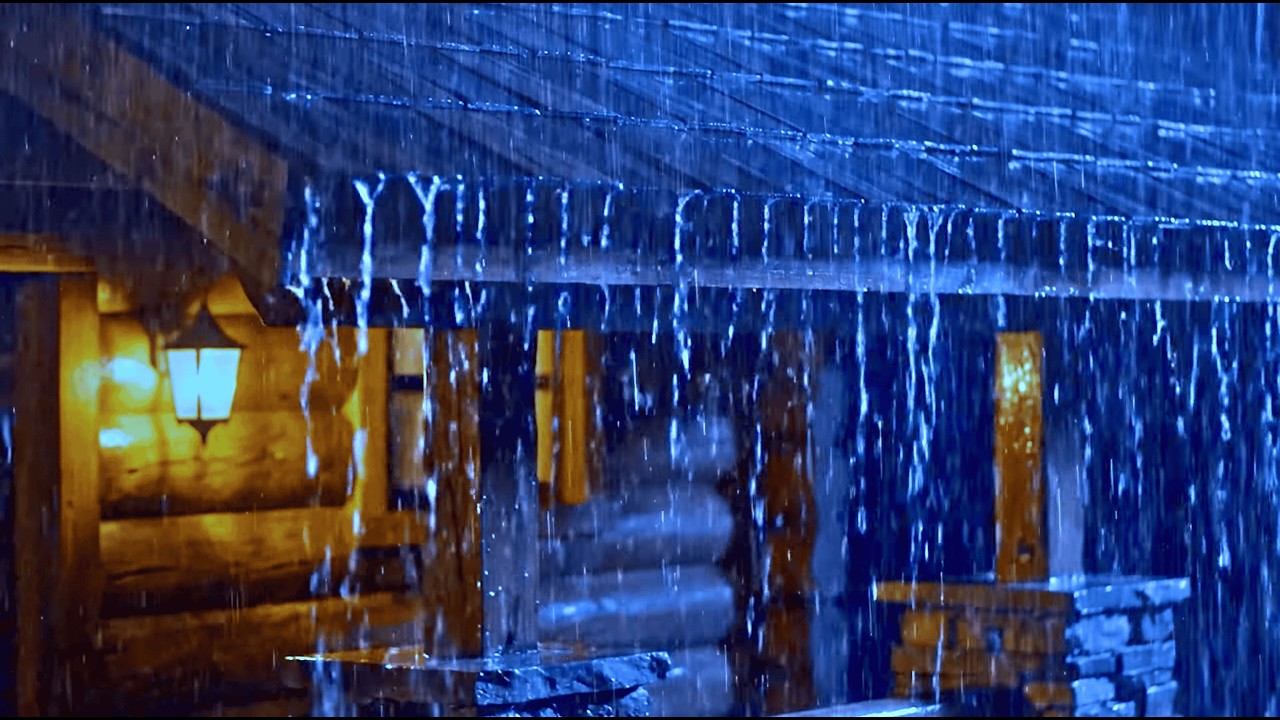 Barulho de Chuva Pesada para Dormir Profundamente e Relaxar - Sons de Chuva e Trovão no Telhado Paz