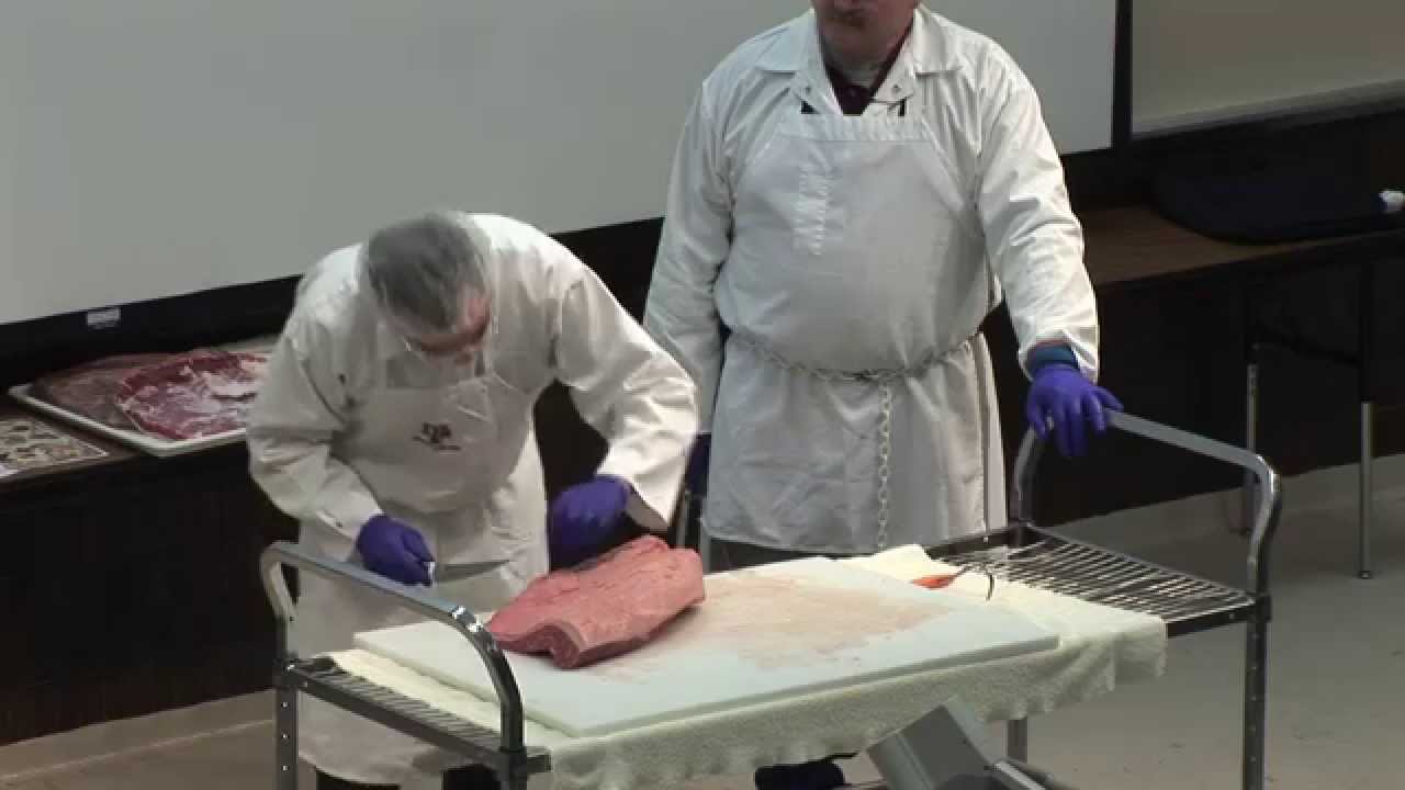Aaron Franklin teaching how to trim a beef brisket abbreviated version