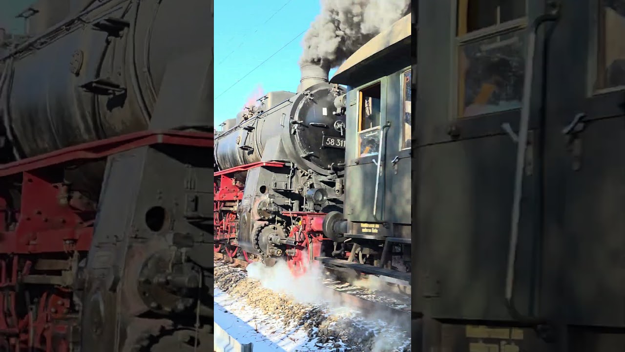 DB 58 311 mit 3-Seen-Bahn Museumszug,  Aha,  28.12.25