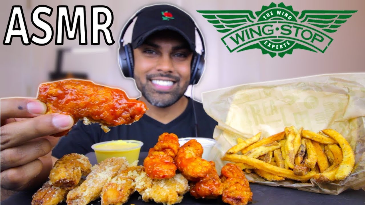 ASMR | WINGSTOP BONELESS CHICKEN WINGS + LEMON PEPPER FRIES