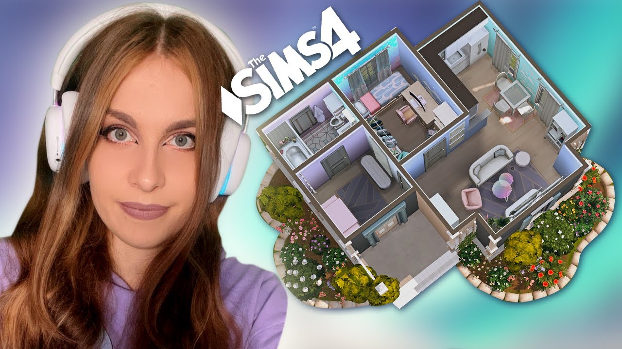 ZBUDOWAŁAM DOM STREAMERKI TYLKO Z PODSTAWY I LICEALNYCH LAT - The Sims 4 budowa bez modów