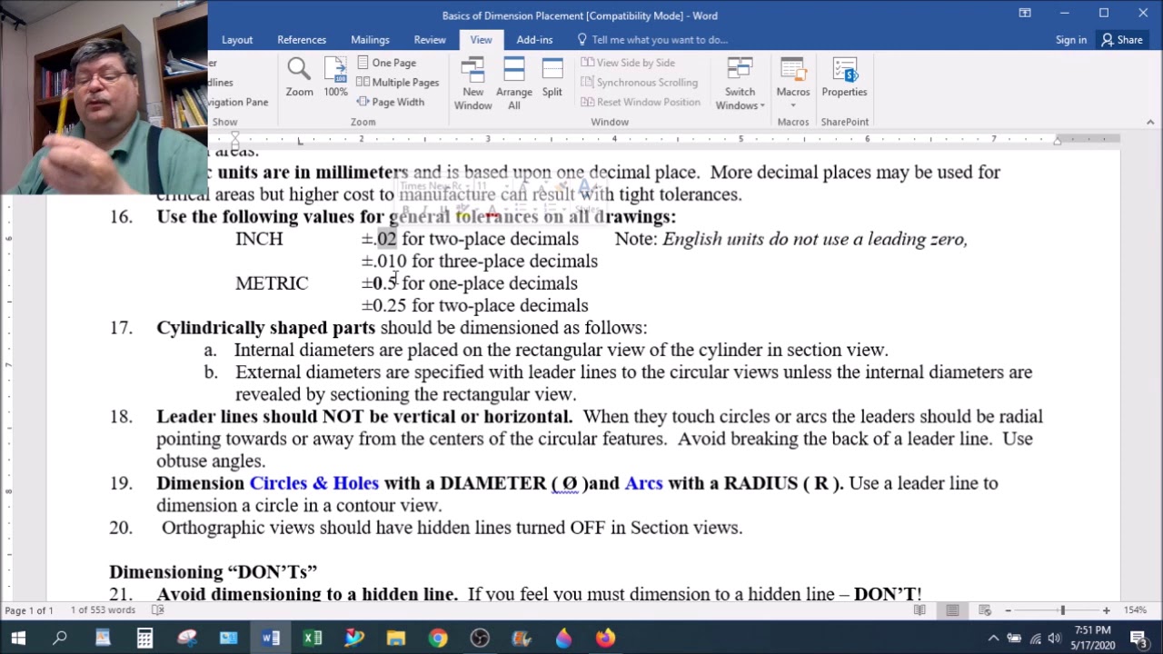 Week 7   Basics of Dimension Placement Handout