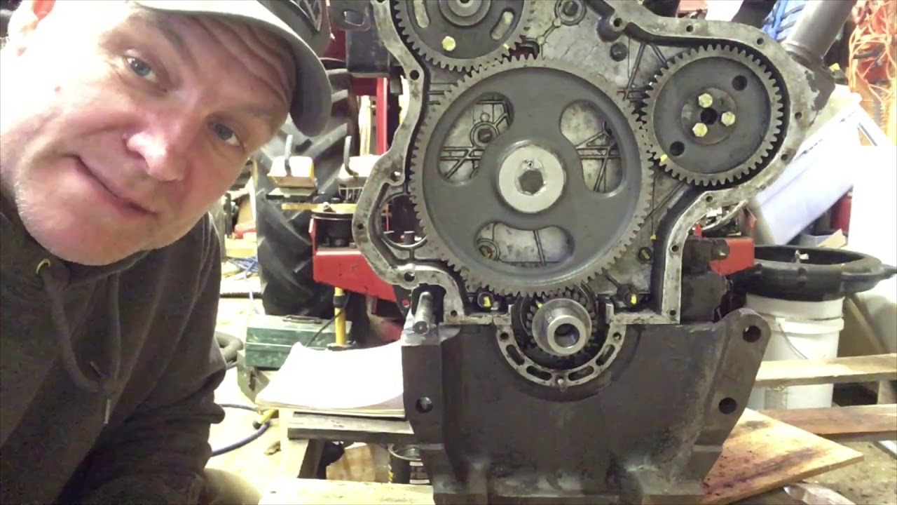 Installing timing gears and cover on a perkins 152