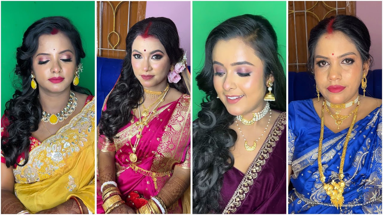 রিসেপশন কনের সাথে আরও তিন জনের মেকআপ করার ভিডিও ॥ কিকরে দুই জায়গায় কাজ করলাম ॥ 