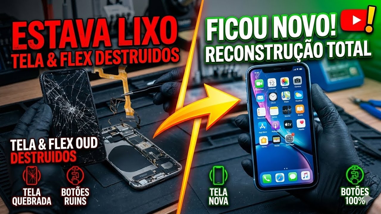Revisão Geral iPhone XR: Troca de Tela, Flex Power e Auricular (Passo a Passo)