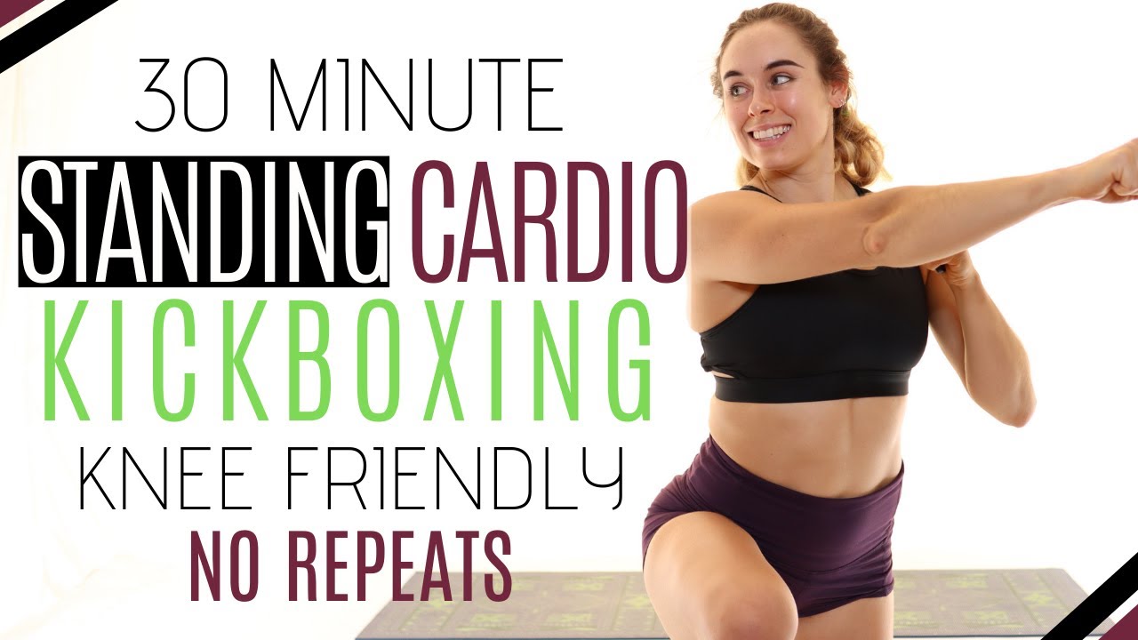 Sweaty NO REPEAT Cardio KICKBOXING + ABS: Knee Friendly HIIT Standing Workout | Daily Home Workout