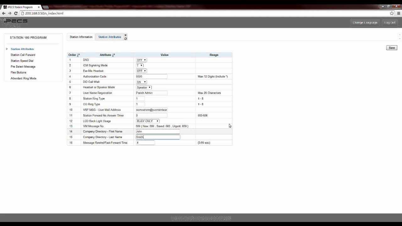 E-LG eMG-80 Change your Company Directory Name